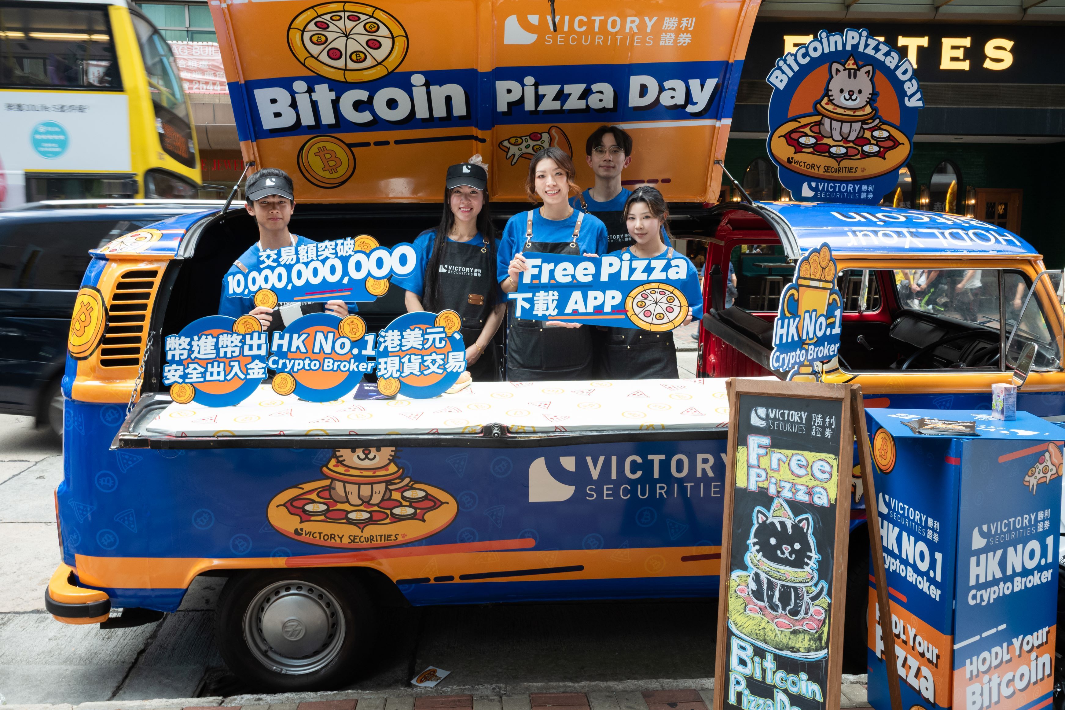 狂熱慶祝Bitcoin Pizza Day 勝利證券免費派400份Pizza賀交易量破百億